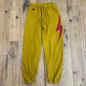 Aviator Nation Women's Bolt Sweatpants Size Small In Honey